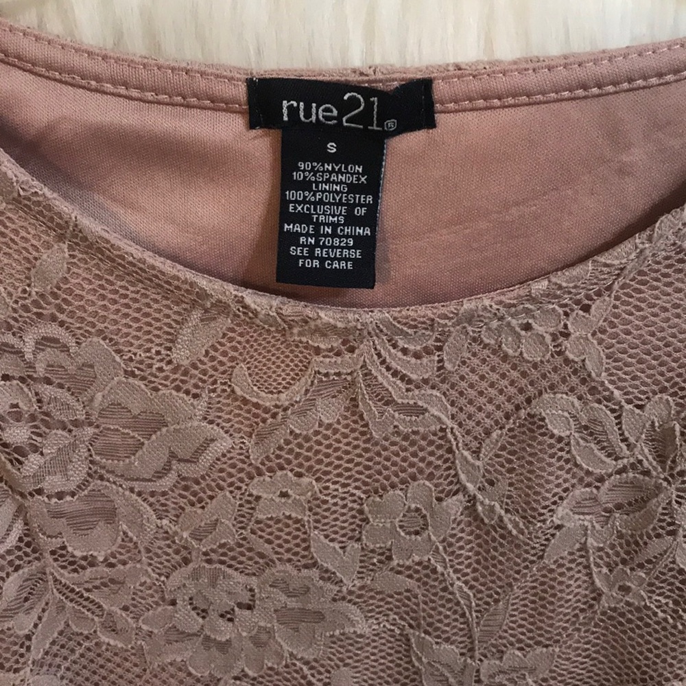 Rue21 - Mauve Lace Tank Top S - Picture 2 of 5